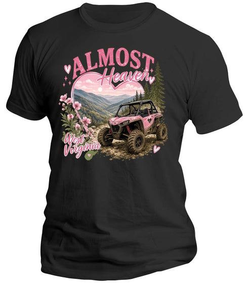 West Virginia Almost Heaven Pink ATV T-Shirt