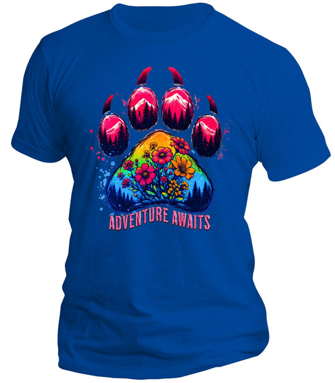 Adventure Awaits Wolf Paw T-Shirt