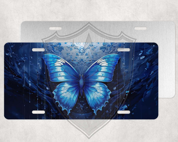 Blue Butterfly License Plate
