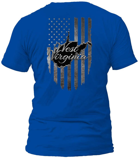 West Virginia Metal Flag T-Shirt