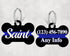 Bone Shape Dog Tag Blue Line