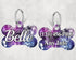 Bone Shape Dog Tag Galaxy Sparkle