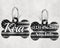 Bone Shape Dog Tag Gray and Black Flag