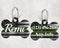 Bone Shape Dog Tag Thin Green Line