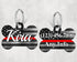 Bone Shape Dog Tag Thin Red Line