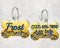 Bone Shape Dog Tag WV Blue and Gold Mountains