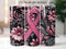 Breast Cancer Awareness 20 oz Skinny Tumbler Sublimation Design