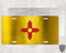 Brushed Yellow Background Zia License Plate