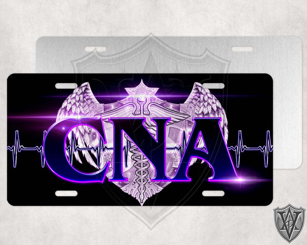 Purple CNA License Plate