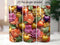 Colorful 3D Apple Floral 20 oz Skinny Tumbler Sublimation Design