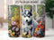 Cute Husky Puppy 20 oz Skinny Tumbler Sublimation Design