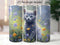 Cute Russian Blue Kitten 20 oz Skinny Tumbler Sublimation Design