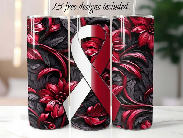 DVT Awareness 20 oz Skinny Tumbler Sublimation Design