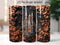 Dark Orange 3D Castle 20 oz Skinny Tumbler Sublimation Design