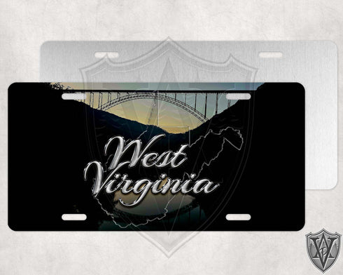 Darkness Falls West Virginia New River Gorge License Plate