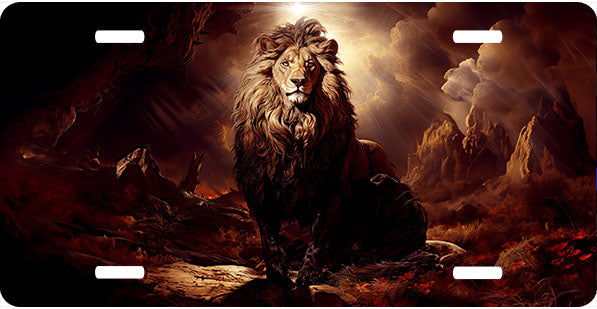 Desert Lion License Plate