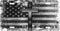 Distressed Flag Black Steel Cross License Plate