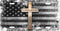 Distressed Flag Gold Cross License Plate