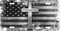 Distressed Flag Gray Cross License Plate