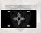 White Distressed Zia License Plate