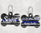 Bone Shape Dog Tag Thin Blue Line
