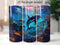 Dolphins Underwater Seascape 20 oz Skinny Tumbler Sublimation Design