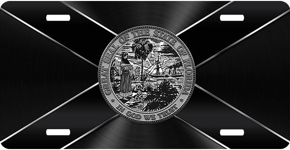 Florida Black Chrome License Plate