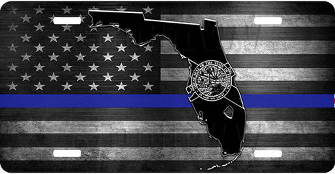 Florida Thin Line License Plate