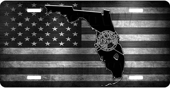 Florida Thin Line License Plate