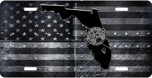 Florida Riveted License Plate