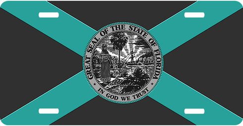 Florida Teal License Plate