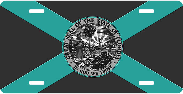Florida Teal License Plate