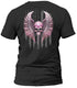 Freedom Flight Pink Skull T-Shirt (Black Flag)