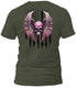 Freedom Flight Pink Skull T-Shirt (Black Flag)