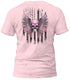 Freedom Flight Pink Skull T-Shirt (Black Flag)