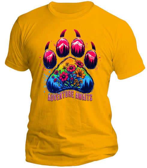 Adventure Awaits Wolf Paw T-Shirt