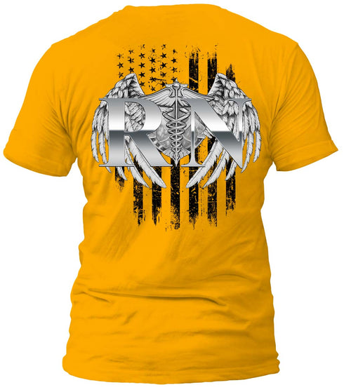 RN Chrome Distressed Flag T-Shirt