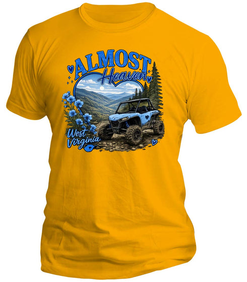 West Virginia Almost Heaven Blue ATV T-Shirt