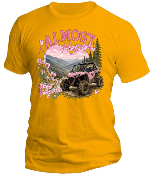 West Virginia Almost Heaven Pink ATV T-Shirt