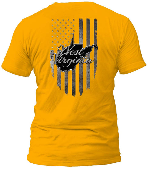West Virginia Metal Flag T-Shirt