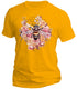 Honey Bee and Pink Flowers T-Shirt