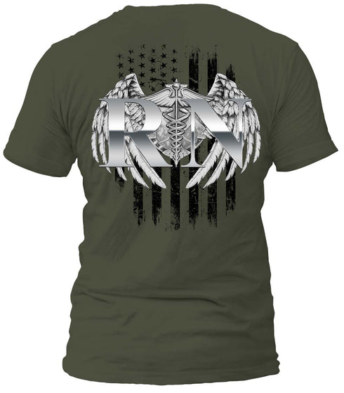 RN Chrome Distressed Flag T-Shirt