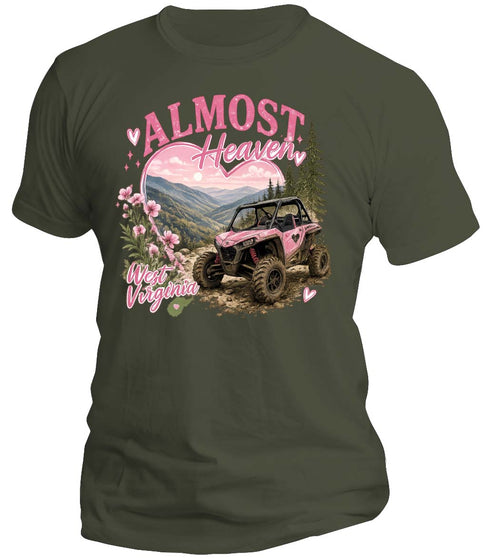 West Virginia Almost Heaven Pink ATV T-Shirt