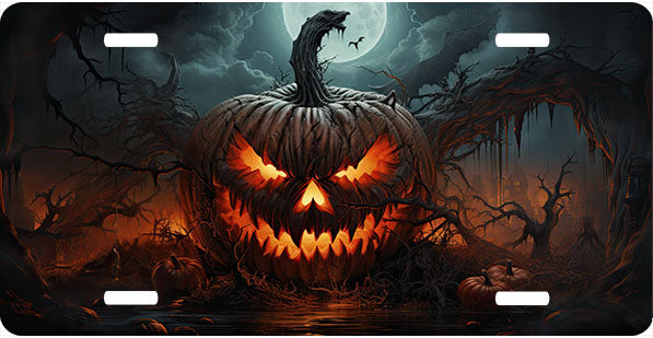 Halloween Pumpkin License Plate