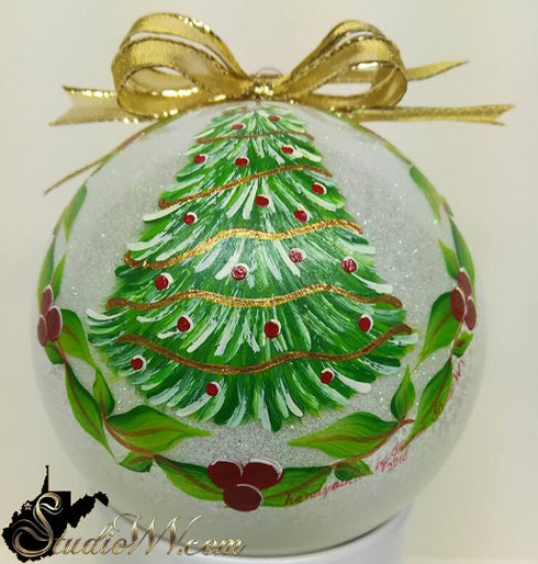 Hand Painted Ornaments First Tree