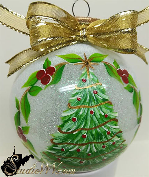 Hand Painted Ornaments First Tree