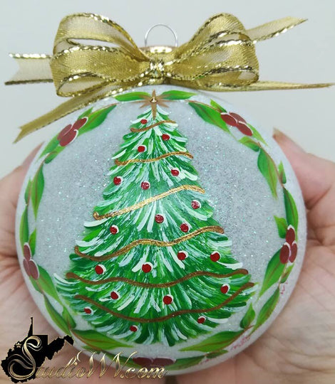 Hand Painted Ornaments First Tree