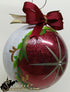 Hand Painted Ornaments Frosted Ruby North Star