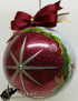 Hand Painted Ornaments Frosted Ruby North Star