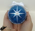 Hand Painted Ornaments Frosted Sapphire North Star